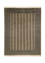 16766 Oriental Rug Pakistani Handmade Area Tribal 9'3'' x 11'11'' -9x12- Whites Beige Bokhara Elephant Foot Geometric Design