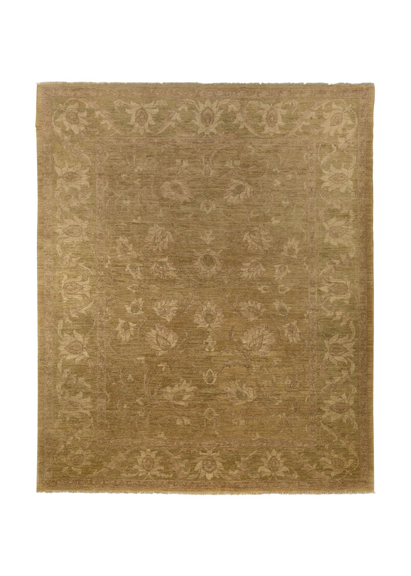 17415 Oriental Rug Pakistani Handmade Area Transitional 8'0'' x 10'0'' -8x10- Whites Beige Yellow Gold Oushak Floral Design