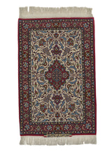 17554 Persian Rug Isfahan Handmade Area Traditional 2'3'' x 3'6'' -2x4- Blue Red Floral Design