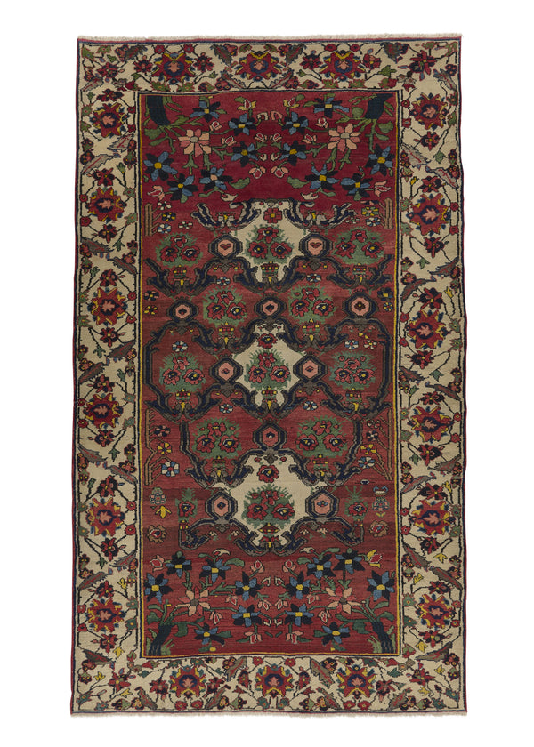 17677 Persian Rug Bakhtiari Handmade Area Antique Tribal 5'10'' x 10'2'' -6x10- Red Garden Design