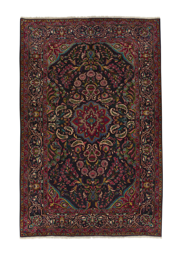 17687 Persian Rug Bakhtiari Handmade Area Tribal 6'11'' x 10'7'' -7x11- Multi-color Red Floral Design