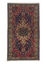 17704 Persian Rug Bakhtiari Handmade Area Tribal 5'5'' x 9'6'' -5x10- Red Blue Gol Farang Floral Design