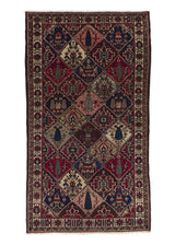 17717 Persian Rug Bakhtiari Handmade Area Tribal Vintage 5'5'' x 10'0'' -5x10- Red Garden Design