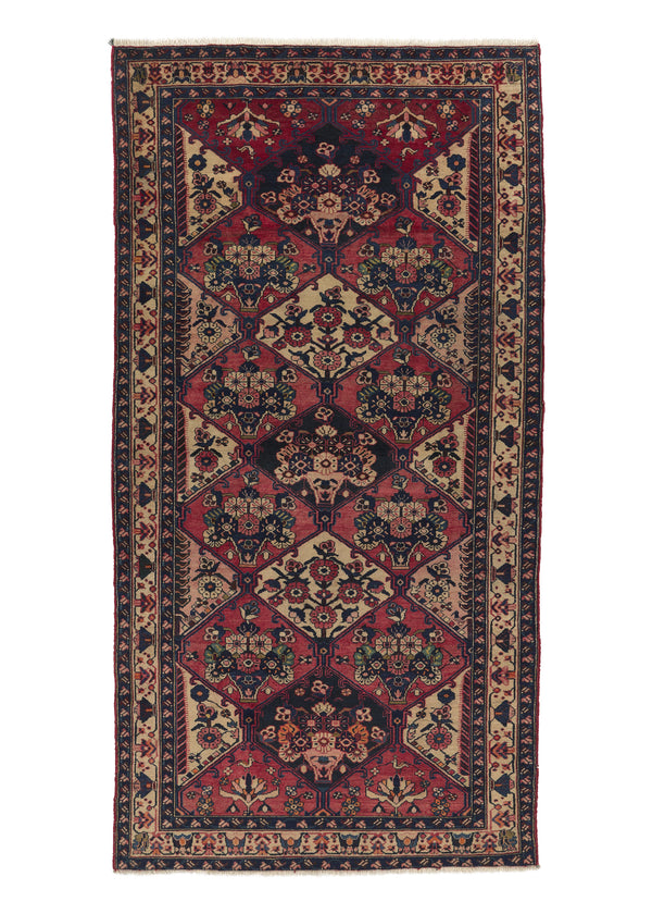 17718 Persian Rug Bakhtiari Handmade Area Tribal 5'3'' x 10'0'' -5x10- Red Garden Design