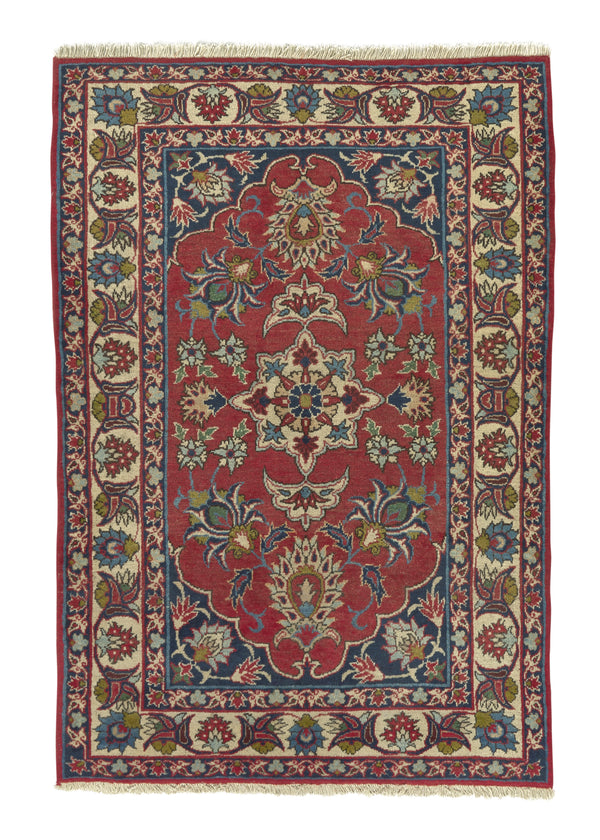 17762 Persian Rug Bakhtiari Handmade Area Traditional Tribal 3'3'' x 4'11'' -3x5- Red Floral Design