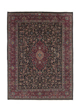 17839 Persian Rug Mashhad Handmade Area Traditional 9'6'' x 12'8'' -10x13- Red Blue Floral Design