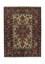 18084 Persian Rug Bakhtiari Handmade Area Tribal 5'1'' x 6'9'' -5x7- Red Whites Beige Floral Design