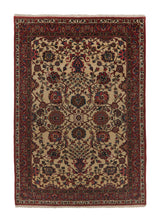 18094 Persian Rug Bakhtiari Handmade Area Tribal 8'7'' x 12'8'' -9x13- Red Whites Beige Floral Design