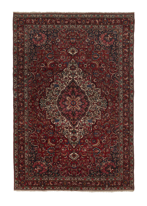 18103 Persian Rug Bakhtiari Handmade Area Tribal 10'5'' x 15'3'' -10x15- Red Floral Design