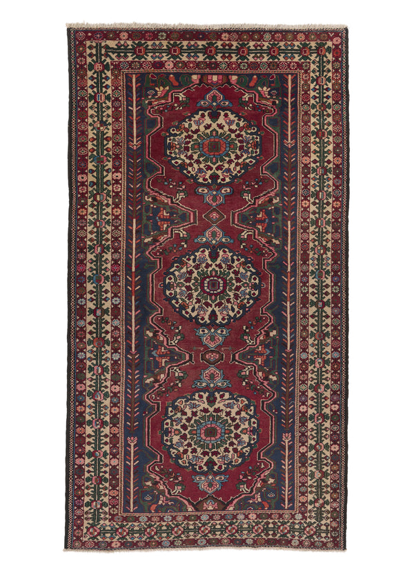 18182 Persian Rug Bakhtiari Handmade Area Runner Tribal 5'4'' x 9'10'' -5x10- Red Multi-color Floral Design