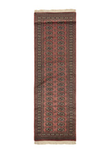 18742 Oriental Rug Pakistani Handmade Runner Tribal 2'7'' x 8'0'' -3x8- Pink Bokhara Elephant Foot Design