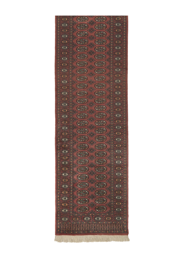 18753 Oriental Rug Pakistani Handmade Runner Tribal 2'8'' x 10'0'' -3x10- Pink Bokhara Elephant Foot Design