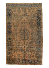 19037 Persian Rug Lavar Kerman Handmade Area Antique Traditional 10'1'' x 17'10'' -10x18- Orange Blue Floral Design