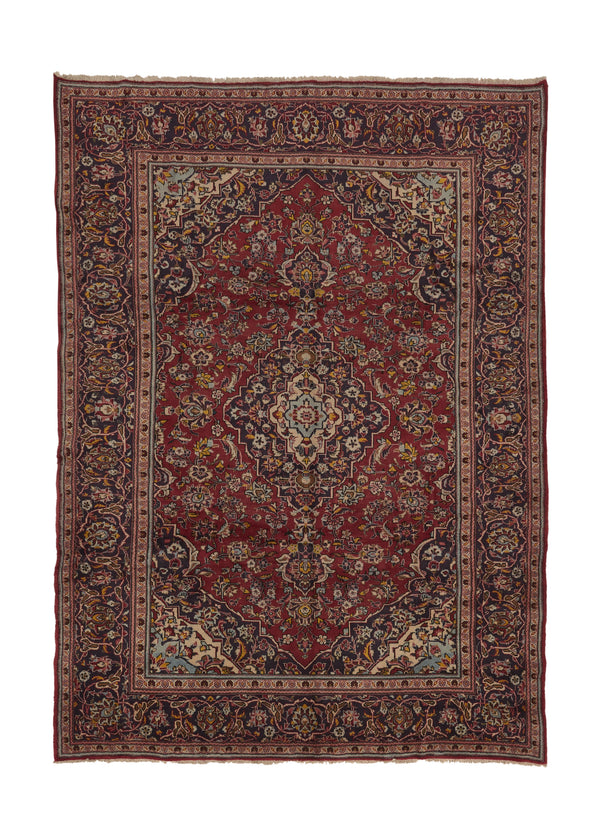 19434 Persian Rug Ardakan Handmade Area Traditional 8'2'' x 11'7'' -8x12- Red Blue Toranj Mehrab Floral Design