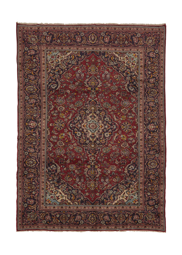 19434 Persian Rug Ardakan Handmade Area Traditional 8'2'' x 11'7'' -8x12- Red Blue Toranj Mehrab Floral Design