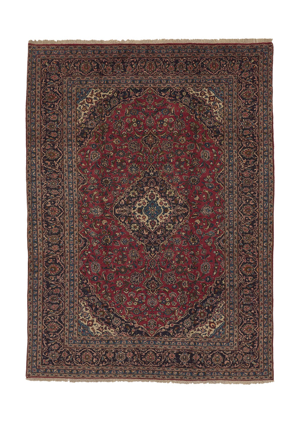 19437 Persian Rug Ardakan Handmade Area Traditional 8'3'' x 11'6'' -8x12- Red Blue Toranj Mehrab Floral Design