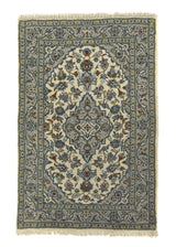 19450 Persian Rug Ardakan Handmade Area Traditional 3'1'' x 4'8'' -3x5- Gray Whites Beige Blue Floral Design