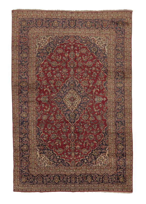 19469 Persian Rug Ardakan Handmade Area Traditional 8'4'' x 12'6'' -8x13- Red Blue Toranj Mehrab Floral Design