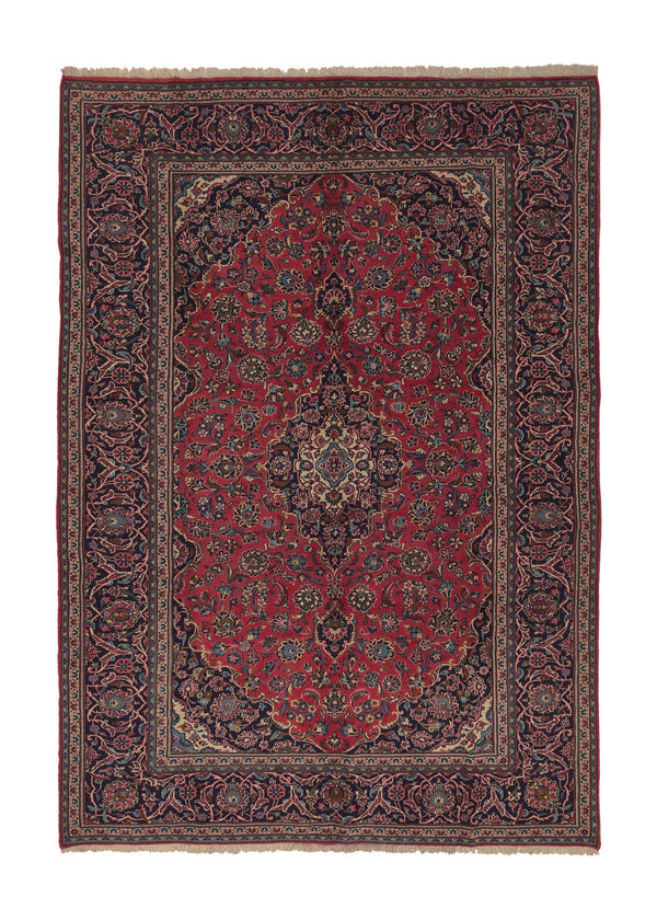 19481 Persian Rug Ardakan Handmade Area Traditional 8'3'' x 11'5'' -8x11- Red Blue Toranj Mehrab Floral Design