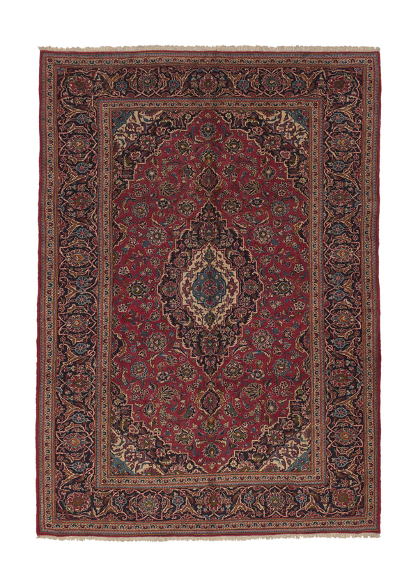 19482 Persian Rug Ardakan Handmade Area Traditional 8'2'' x 11'8'' -8x12- Red Blue Toranj Mehrab Floral Design
