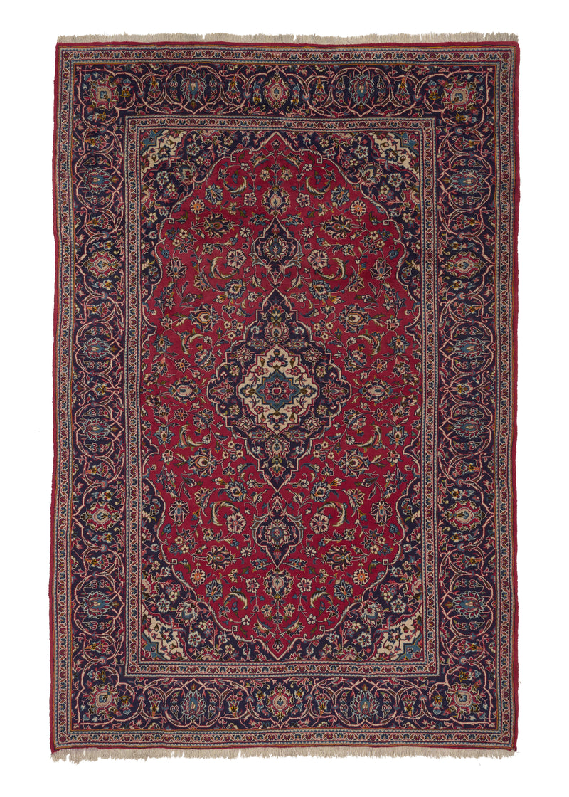 19493 Persian Rug Ardakan Handmade Area Traditional 7'9'' x 11'9'' -8x12- Red Blue Toranj Mehrab Design