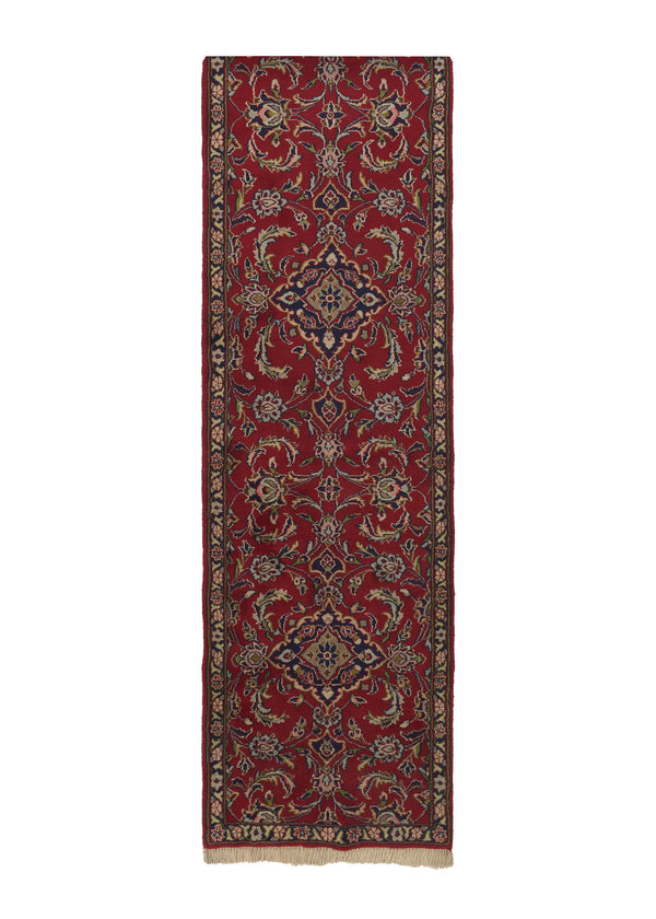 19561 Persian Rug Ardakan Handmade Runner Traditional 2'3'' x 22'0'' -2x22- Red Floral Design