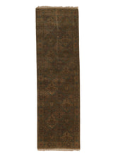 20383 Oriental Rug Indian Handmade Runner Transitional 3'1'' x 9'10'' -3x10- Whites Beige Green Jaipur Floral Design