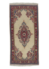 21127 Persian Rug Sarouk Handmade Area Traditional 2'2'' x 4'0'' -2x4- Whites Beige Red Floral Open Field Design