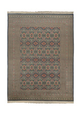 21793 Oriental Rug Pakistani Handmade Area Tribal 10'0'' x 13'8'' -10x14- Green Geometric Design