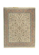 21797 Oriental Rug Indian Handmade Area Traditional 8'2'' x 9'10'' -8x10- Whites Beige Pink Floral Design