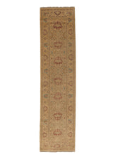 22553 Oriental Rug Pakistani Handmade Runner Transitional 2'7'' x 10'6'' -3x11- Whites Beige Oushak Design