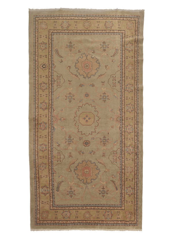 22662 Persian Rug Mahal Handmade Area Tribal 6'8'' x 12'8'' -7x13- Whites Beige Blue Floral Design