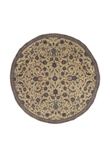 22684 Oriental Rug Chinese Handmade Round Traditional 8'0'' x 8'0'' -8x8- Whites Beige Blue Floral Design