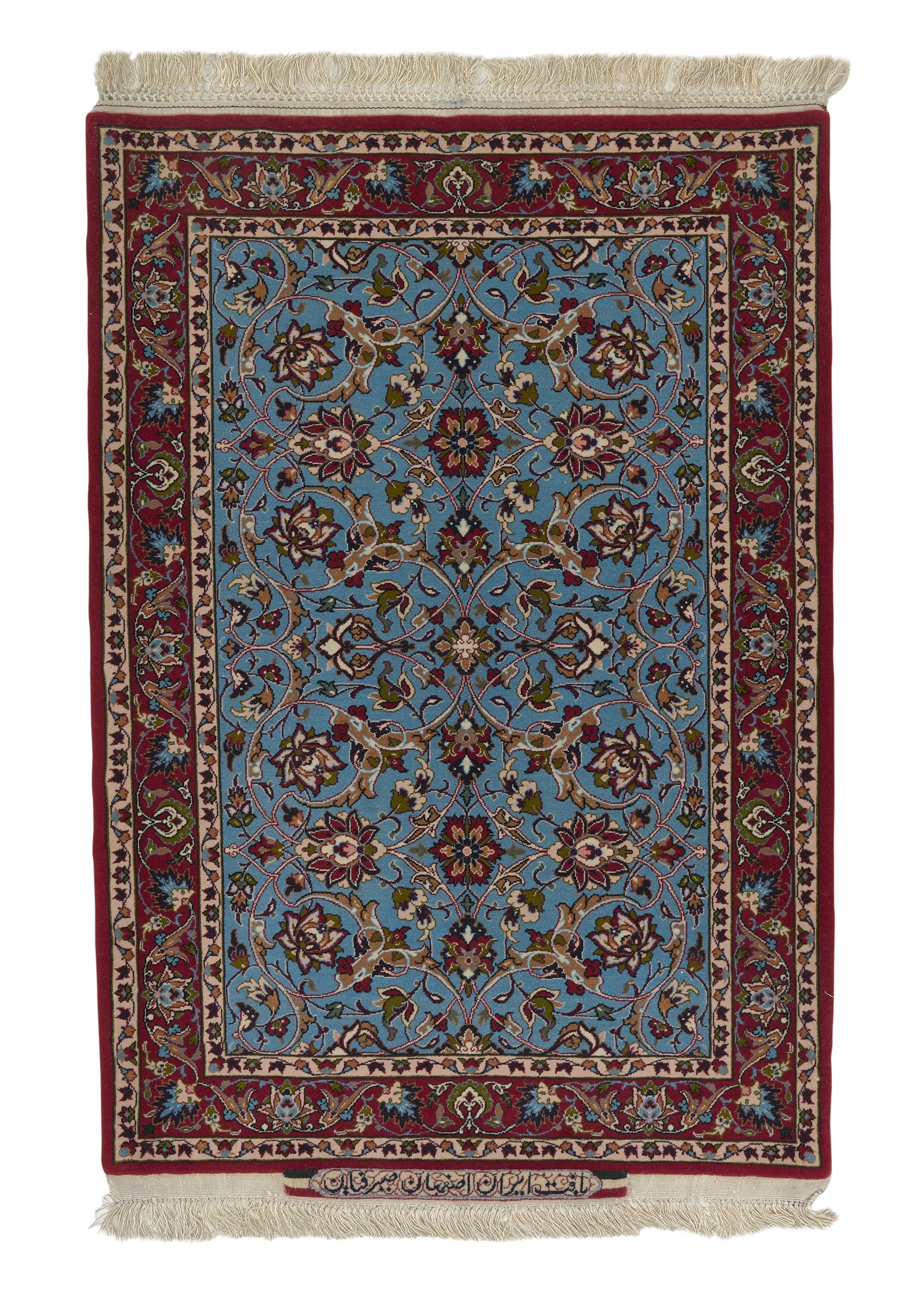 (Iranian Rug )イラン : ラグ Persian Rug Isfahan Handmade Area Traditional 2'4