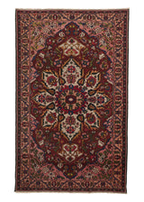 23509 Persian Rug Bakhtiari Handmade Area Tribal 7'4'' x 12'0'' -7x12- Red Floral Design