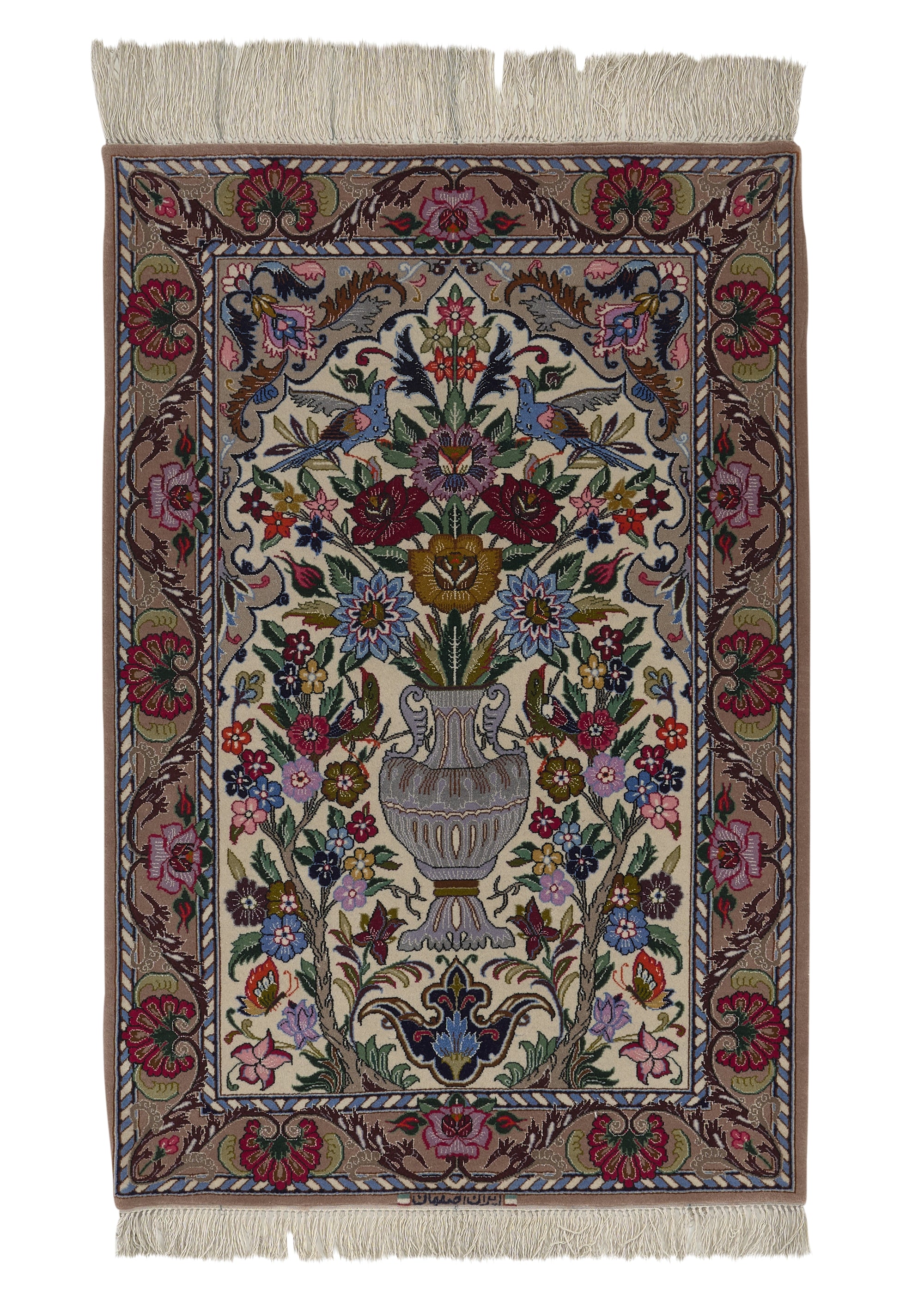 Persian Rug Isfahan Handmade Area Traditional 2'4