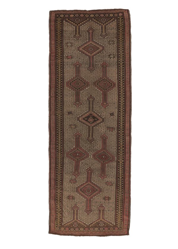 24666 Persian Rug Sarab Handmade Runner Tribal Vintage 4'3'' x 11'6'' -4x12- Whites Beige Pink Geometric Design