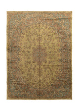 24707 Persian Rug Kerman Handmade Area Traditional 12'4'' x 17'0'' -12x17- Green Floral Design