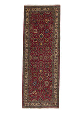 25392 Persian Rug Tabriz Handmade Runner Traditional 4'1'' x 11'2'' -4x11- Red Floral Design