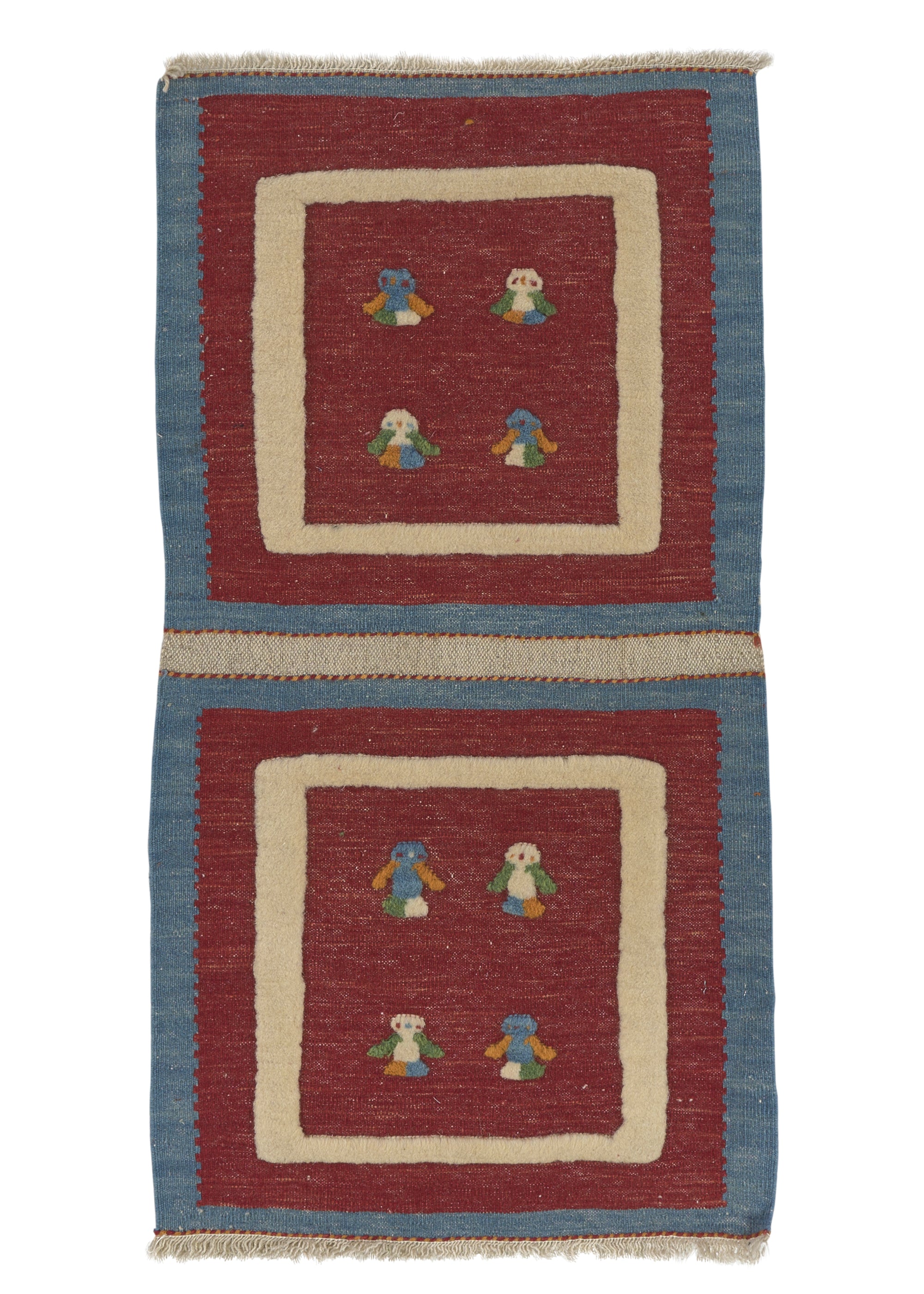Persian Rug Gabbeh Handmade Area Tribal 1'8