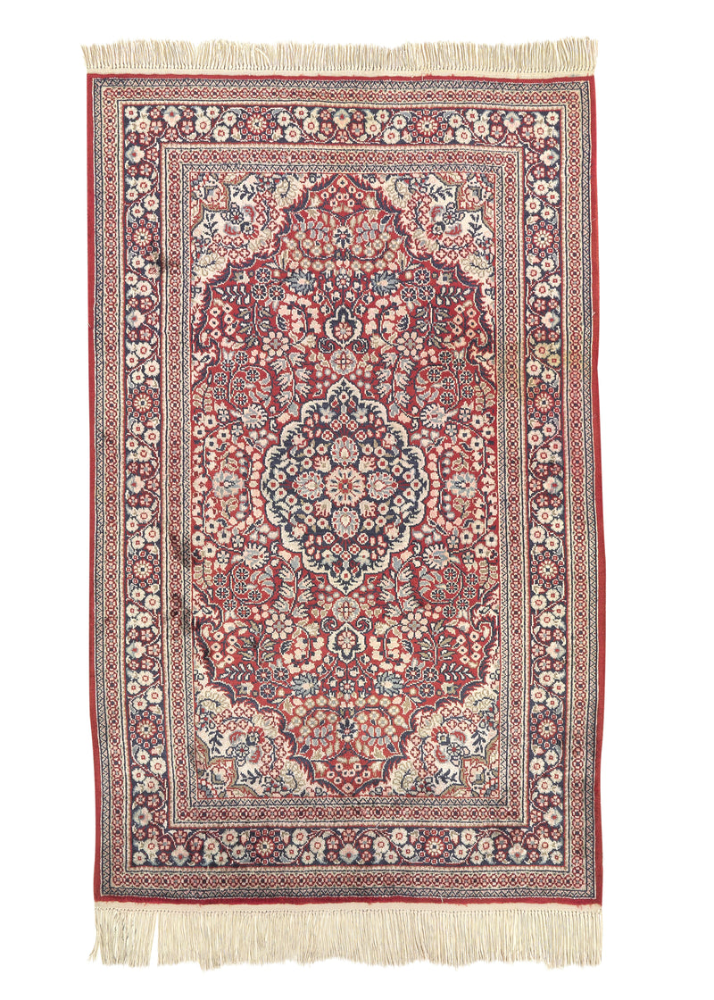 25799 Oriental Rug Kashmiri Handmade Area Traditional 3'1'' x 5'0'' -3x5- Red Floral Design