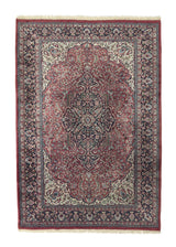 25911 Oriental Rug Pakistani Handmade Area Traditional 4'1'' x 5'1'' -4x5- Red Floral Design