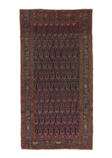 26669 Persian Rug Malayer Handmade Area Antique Tribal 4'2'' x 7'10'' -4x8- Orange Blue Geometric Design