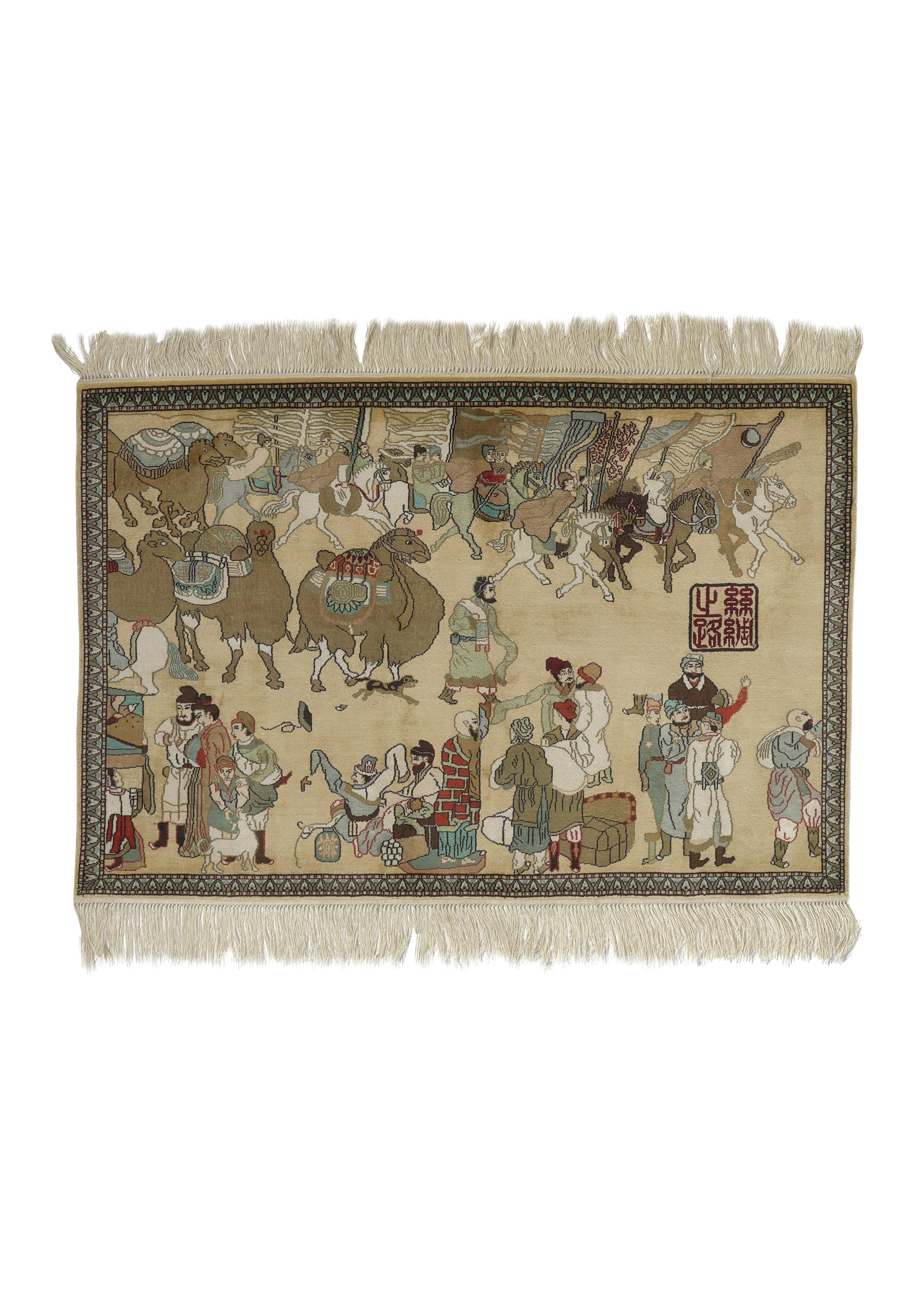 Oriental Rug Chinese Handmade Area Traditional 1'8