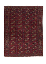 26876 Persian Rug Turkmen Handmade Area Antique Tribal 6'5'' x 8'5'' -6x8- Red Bokhara Design
