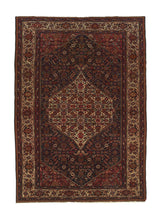 26916 Persian Rug Malayer Handmade Area Antique Tribal 4'5'' x 6'2'' -4x6- Blue Whites Beige Floral Design