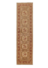 27016 Oriental Rug Pakistani Handmade Runner Transitional 2'9'' x 10'4'' -3x10- Whites Beige Red Oushak Design
