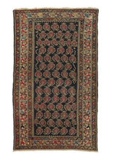 27605 Persian Rug Malayer Handmade Area Tribal Vintage 3'9'' x 6'5'' -4x6- Blue Whites Beige Paisley Boteh Design
