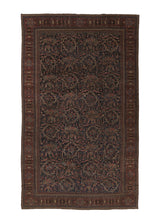 27872 Persian Rug Mahal Handmade Area Antique Tribal 13'6'' x 23'2'' -14x23- Blue Red Mostofi Floral Design