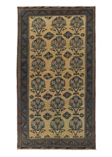 27876 Persian Rug Afshar Handmade Area Tribal 3'9'' x 6'8'' -4x7- Yellow Gold Blue Vase Design